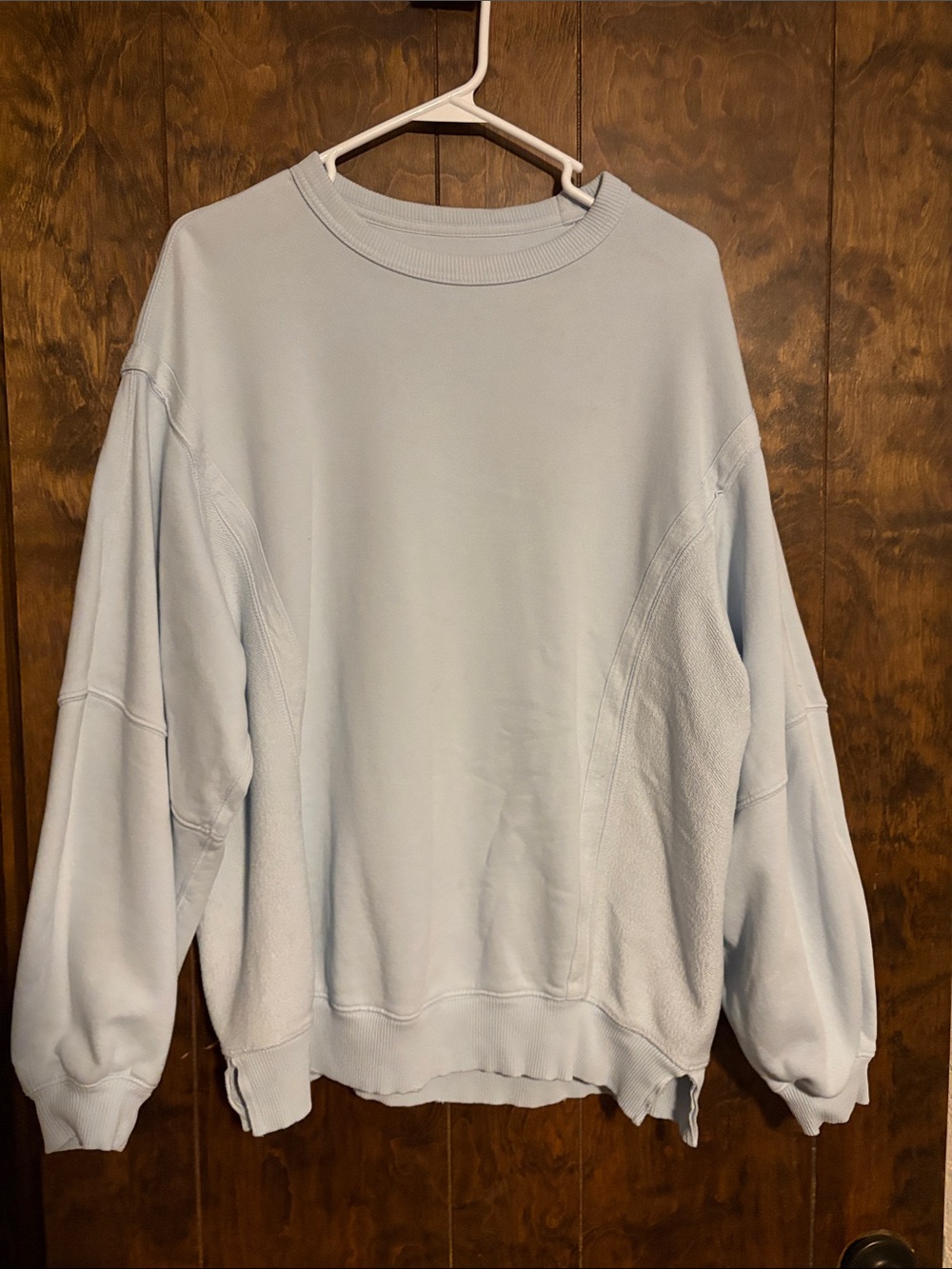 aerie Pale Blue Oversized Crewneck Sweatshirt